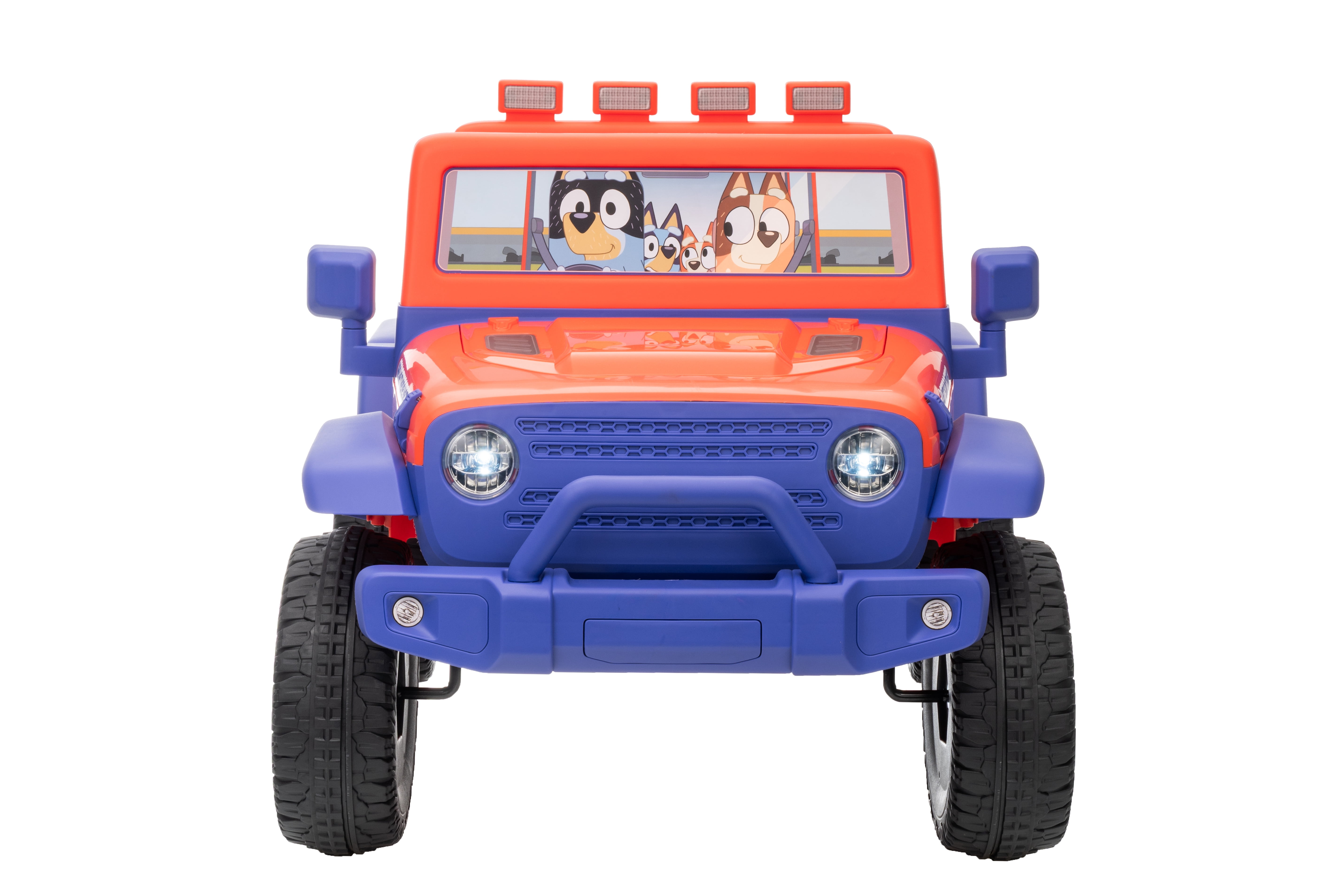Bluey 12V Electric 1 Seat Ride-On for Kids with Music, USB Port, Working Headlights, and Forward/Reverse Drive, Top Speed 3.5 Mph