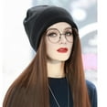 thumbnail image 4 of LHWEN Women’s Winter Beanie Hat Wig with Long Straight/Wavy Curly Hair Soft Synthetic Fiber Warm Knit Cap Natural Look Comfortable for Daily Wear Parties Weddings Sports and More Easy to Wea, 4 of 9