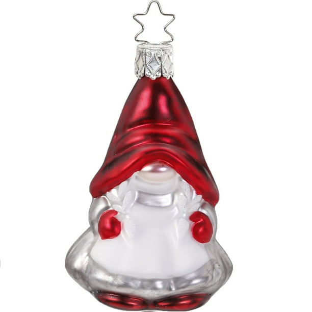 Inge Glas Svenja Gnome Enchanted Forest German Glass Christmas Ornament