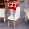 thumbnail image 5 of Wooden Multi Purpose Armchair 1/12 Scale - Modern Style Dollhouse Miniature Furniture Model In White, Desktop Dress Up, By Kingtowag, 5 of 7
