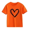 thumbnail image 4 of HIPYLO Preppy Clothes Girls Short Sleeve T Shirts Heart Print Kids Summer Tops Teen Girl Casual Crewneck Basic Graphic Tees Toddler Girl Clothes, 4 of 8