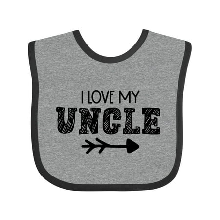 

Inktastic I Love My Uncle with Arrow Gift Baby Boy or Baby Girl Bib