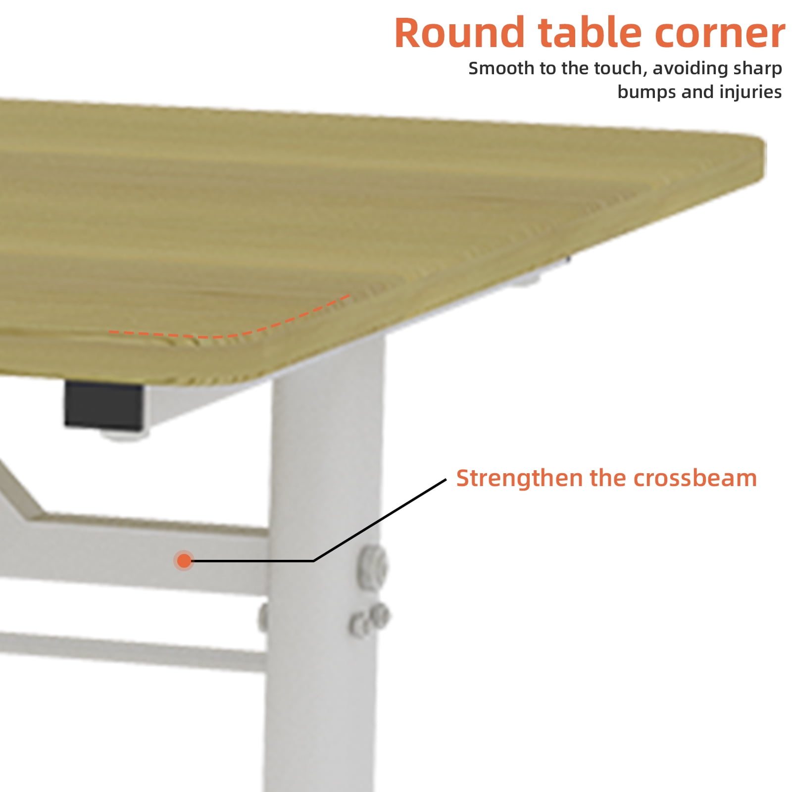 Yoneston 32" x 24" Height Adjustable Computer Desk, Home Office Standing Up Desk for Students,Teen and Adults, Wood