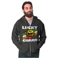 thumbnail image 3 of PACMAN Saint Paddys Lucky Charm Zip Up Hoodie Men's Women's Brisco Brands 2X, 3 of 6