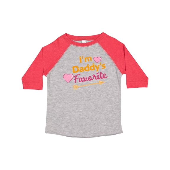 Inktastic I'm Daddy's Favorite with Arrow and Hearts in Pink Boys or Girls Toddler T-Shirt