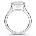 thumbnail image 3 of Pompeii 3Ct Emerald Cut Bezel Solitaire Diamond Engagement Ring 14k Gold or Pt Lab Grown, 3 of 6