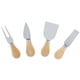 thumbnail image 1 of 4 Unids/set Amonsee Rebanador de Queso Cortador de Queso Acero inoxidable Madera, 1 of 7