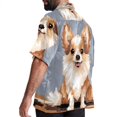 thumbnail image 3 of Pixel Dog Men's Short Sleeve Shirts, Casual, Printed, Button Down, Beach Shirt - Spread Collar Tops for Summer Beach Fun, 3 of 6