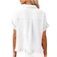 thumbnail image 4 of Craaazy Women's Oversized Short Sleeve Tunic Tops, Lightweight Casual Shirt, Collared Pocket Blouse with Ruffle Hem for Everyday Outfits Gifts, 4 of 9