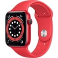 thumbnail image 2 of Restored Apple Watch Series 6 (GPS, 44 mm) Gold Aluminum Case with Pink Sport Band Bundle 5 Bonus Bands, Charging Stand, Screen Protector, & 2 amp charger (Refurbished), 2 of 13