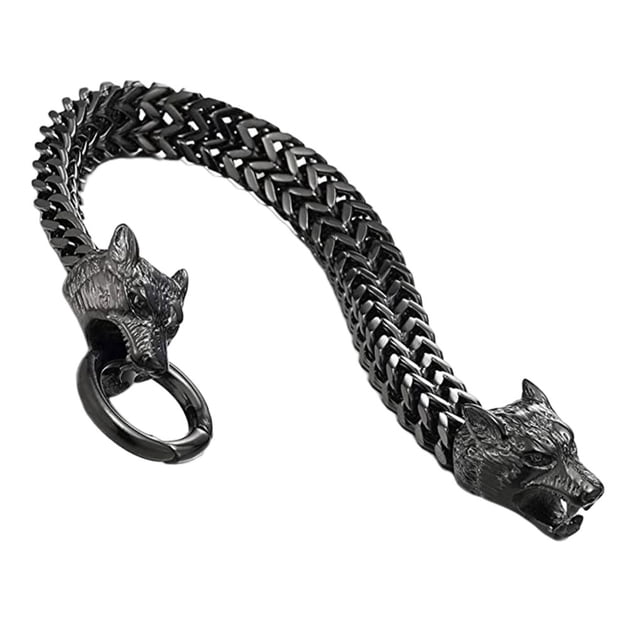Minnieouse Cadena de eslabones de metal Acero inoxidable a prueba de herrumbre Colgante de muñeca de moda de larga duración Suministros Ropa, zapatos y accesorios Miscelánea Negro 19cm