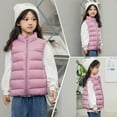 thumbnail image 2 of Baozhu Winter Puffer Vest Hooded Jacket,Child Boy Girl Solid Color Lightweight Down Coat,2-12 Years, 2 of 12