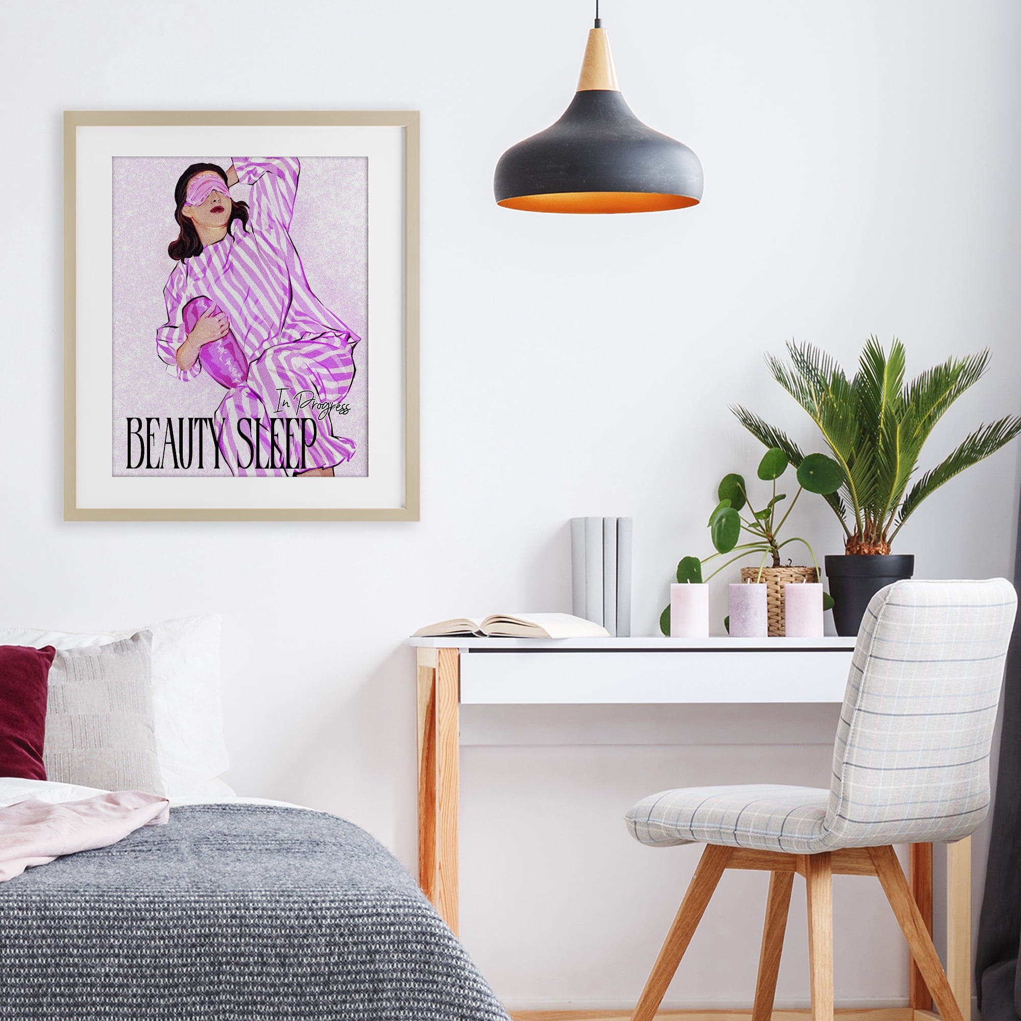 Stupell Industries Beauty Sleep In Progress Birch Framed Print Under Glass, design by Ziwei Li