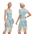 thumbnail image 3 of Aellinatey Elegant Sequins Roaring 20s Party Dress Women Fringe Evening Gown for Cocktail, 3 of 19