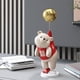thumbnail image 1 of Estatuilla Moderna de Resina Animal Estatua Ornamento Escultura Globo Oso Figura para Soporte de TV Estante Dormitorio Decoración Del Hogar , Rojo Macarena Figura de oso polar de resina, 1 of 7