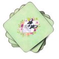 thumbnail image 2 of Carolines Treasures CK4303FC French Bulldog Green Flowers Foam Coaster Set of 4 3 1/2 x 3 1/2 multicolor, 2 of 4