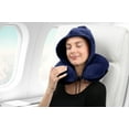 thumbnail image 3 of Brookstone Hooded Neck Pillow - High Density Memory Foam Neck Support Sleep and Travel Pillow, 3 of 6