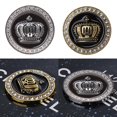 thumbnail image 3 of Adhesivos adhesivos de metal con corona de diamante 3D para coche, decoración personalizada, ORO Feliz Sencillez, 3 of 5