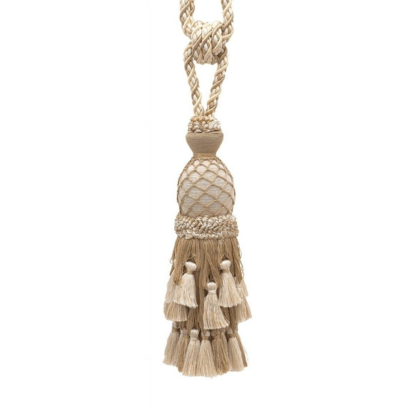 DECOPRO Lavish Large Curtain Tassel Tieback, Hand Crafted - Luxurious Drapery Accessory, Tassel Length 11" (27.5cm), Spread 34" (86cm) # TBIL1, #4001 Sold Individually