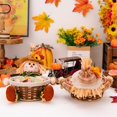 thumbnail image 5 of Thanksgiving Scarecrow Basket, Candy Basket, Holiday Gift Basket For Sweets Packaging, Decorative Cloth Fruit Basket In Yellow Green, 25x20x10cm, Perfect For Family And Party Celebrations, 5 of 7