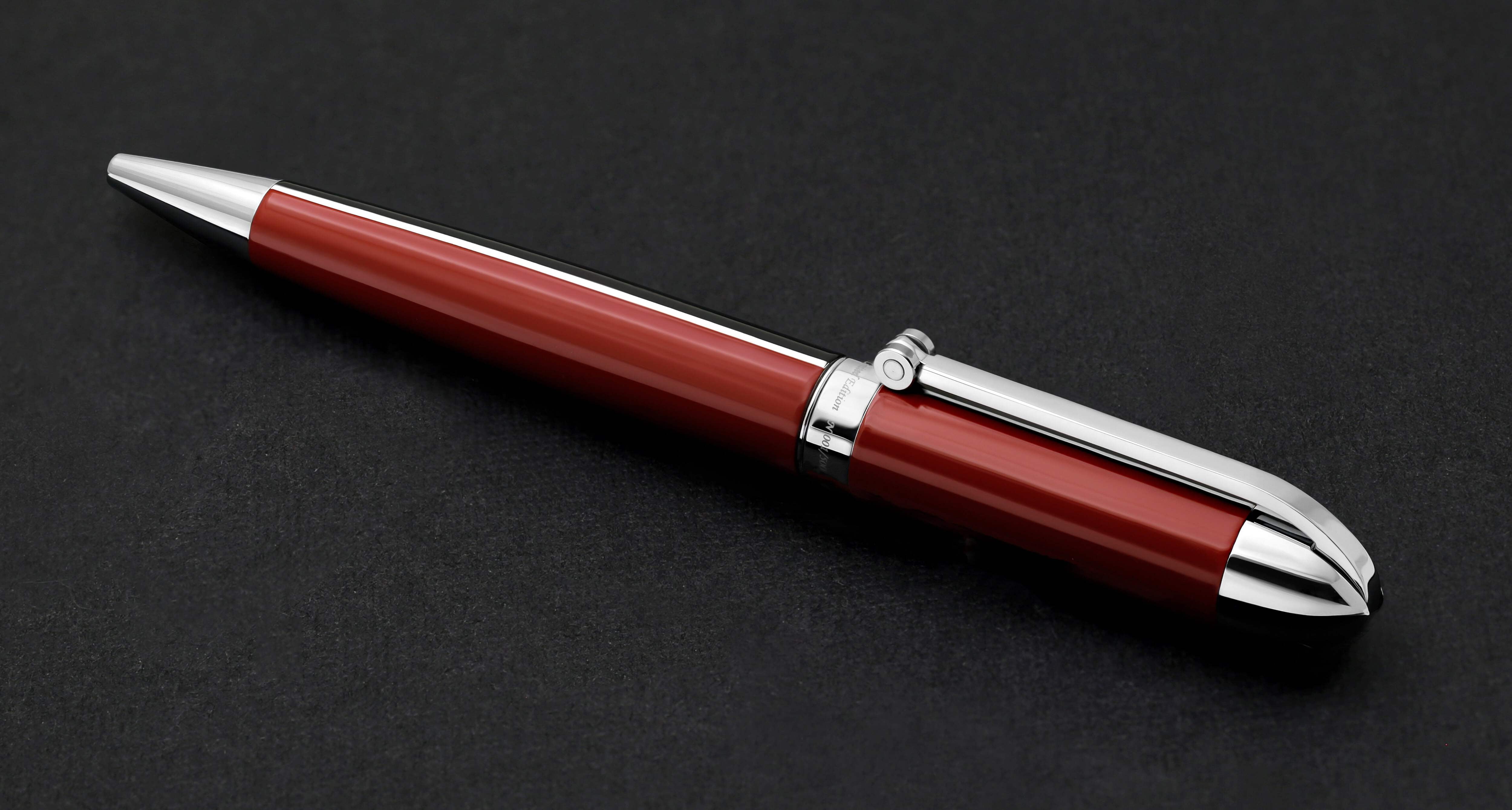 Xezo Xezo Visionary® Brass  Aluminum Enameled Ballpoint Pen - Red / Black