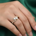 thumbnail image 6 of Mauli Jewels 1 Carat Two-Stone Diamond Engagement Ring for Women | 14K Solid Yellow Gold 4-Prong Setting | Natural Conflict-Free Bridal Wedding & Promise Ring Gift for Her, 6 of 7
