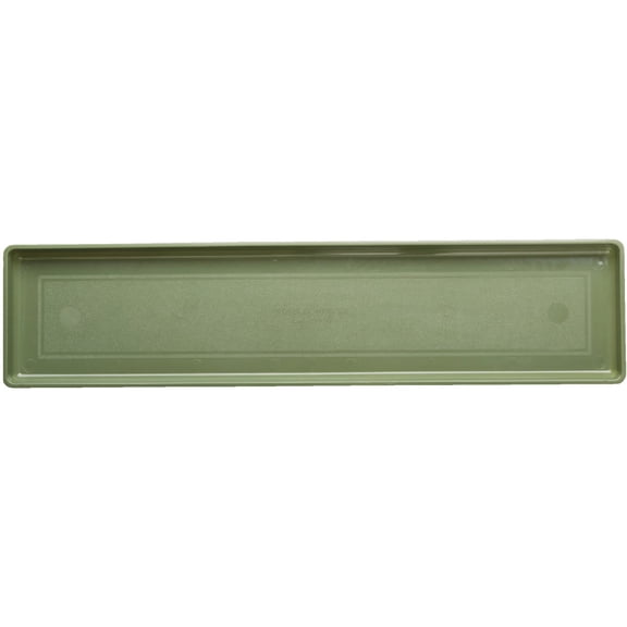 Novelty Plastic Flower Box Tray - Drainage Holes - 24 Inch, Hunter Green