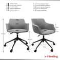 thumbnail image 3 of Silla Sillon Ejecutiva de visita Alassio Gris I Seating Base con Ruedas, 3 of 7