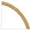 thumbnail image 3 of FB Jewels Leslie's 14K Yellow Gold Polished & Textured Fancy Link Bracelet, 3 of 3