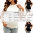 thumbnail image 4 of QSAWXQZ Maternity T Shirt Crew Neck Short Sleeve Lettuce Hem Ribbed Stretch Soft Knit Pregnancy Top L, 4 of 9