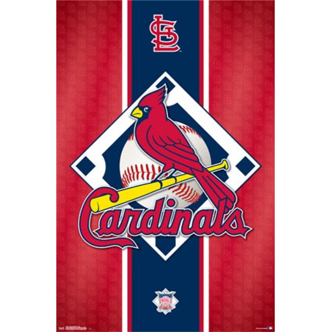 Posterazzi TIARP14154 St. Louis Cardinals - Logo Affiche Imprimée - 22 x 34 Po.