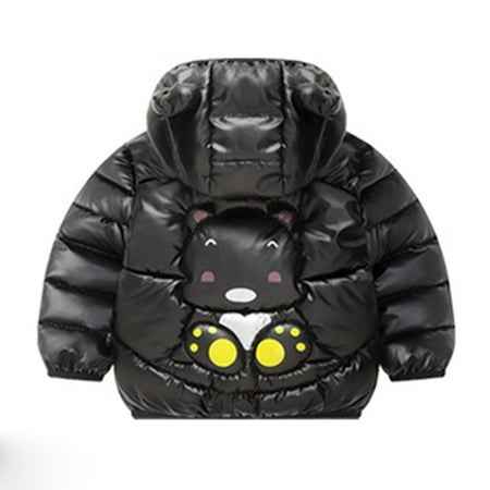

TOWED22 Kids Puffer Jacket Toddler Baby Girl Boy Fleece Hooded Jacket Vest Hoodie Sleeveless Waistcoat Warm Jacket Outwear with Zipper Pocket Black