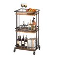 thumbnail image 1 of Carrito de bar y servicio XYZLVSI de 3 niveles, madera y metal, 82 cm, 1 of 7