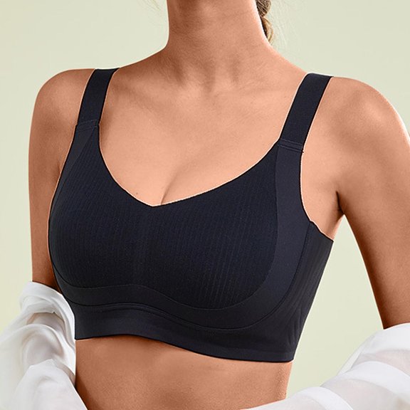 Avtoify Women Seamless Wirefree Sports Bra Summer Bras for Women With Removable Pads For Yoga Activities