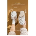 thumbnail image 2 of YAZI  Warm Knit House Slippers for Women Comfy Fleece Lined Winter Slippers with Memory Foam and Indoor Outdoor Soles, 2 of 13