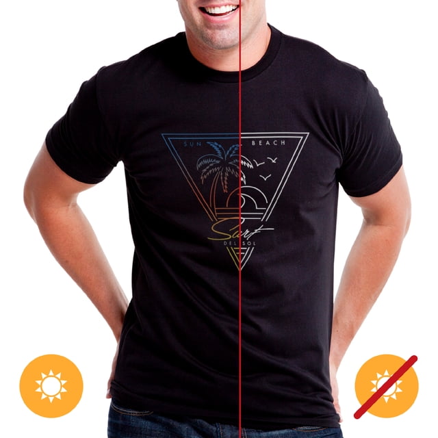 Camiseta (YL) DelSol DelSol Men Crew Tee - Surf Sun Beach - Black Camiseta (YL) Caballero 1Pc