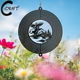 thumbnail image 2 of C-CRAFT Moose Metal Wind Spinner 14 Inches, Rustic Garden Art, Perfect Gift for Wildlife Enthusiasts, 2 of 4