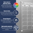 thumbnail image 3 of 2PCS Acrylic Magnetic Calendar Set Transparent Planning Blank Board Dry Erase Calendar with 6 Marker Pens Monthly/Weekly Planner, 3 of 7