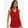 thumbnail image 3 of Women's Sleeveless Blouse Summer Casual Tank Top - Flowy Loose Fit, V-Neck, Lightweight Breathable, 3 of 6