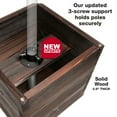 thumbnail image 3 of Excello Global Products Extra Large 18 in. Brown Wooden Planter Box with String Light Pole Sleeve, 3 of 8