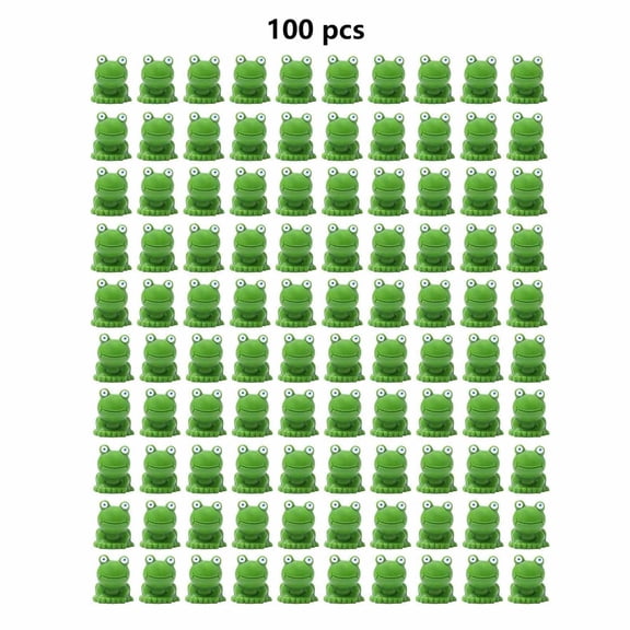 Tiny Frogs Decoration Mini Resin Frogs Miniature Plastic Green Frog Figures for Craft, Garden Decor, Home Decorations (100Pcs)