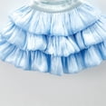 thumbnail image 5 of JIAYUE Girls Trendy Dress Above Knee Fashionable Solid Color Ball Gown Layered Hem Party Tutu With Flowy Trendy Children Skirts, 5 of 7