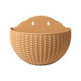 thumbnail image 1 of Faithtur Flower Basket, Solid Color Wall-Mounted Half Round Flowerpot Vase, 1 of 9