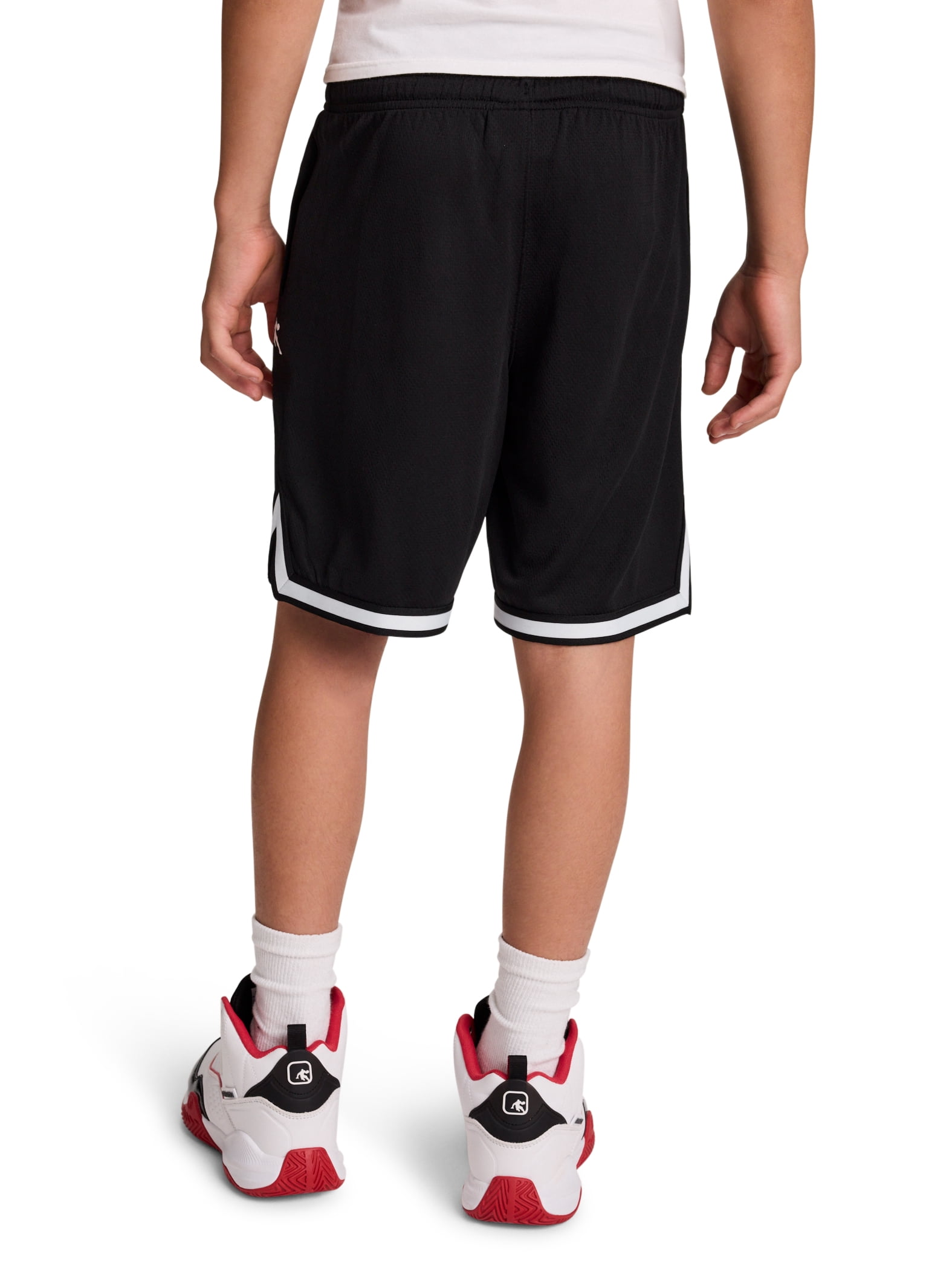 AND1 Boy's Athletic Platinum Short, 8" Inseam, Sizes 4-18