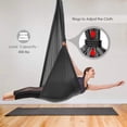 thumbnail image 4 of Aerial Yoga Flying Yoga Swing Yoga Hammock Trapeze Sling Inversion Tool for Gym Home Fitness Black, 4 of 11