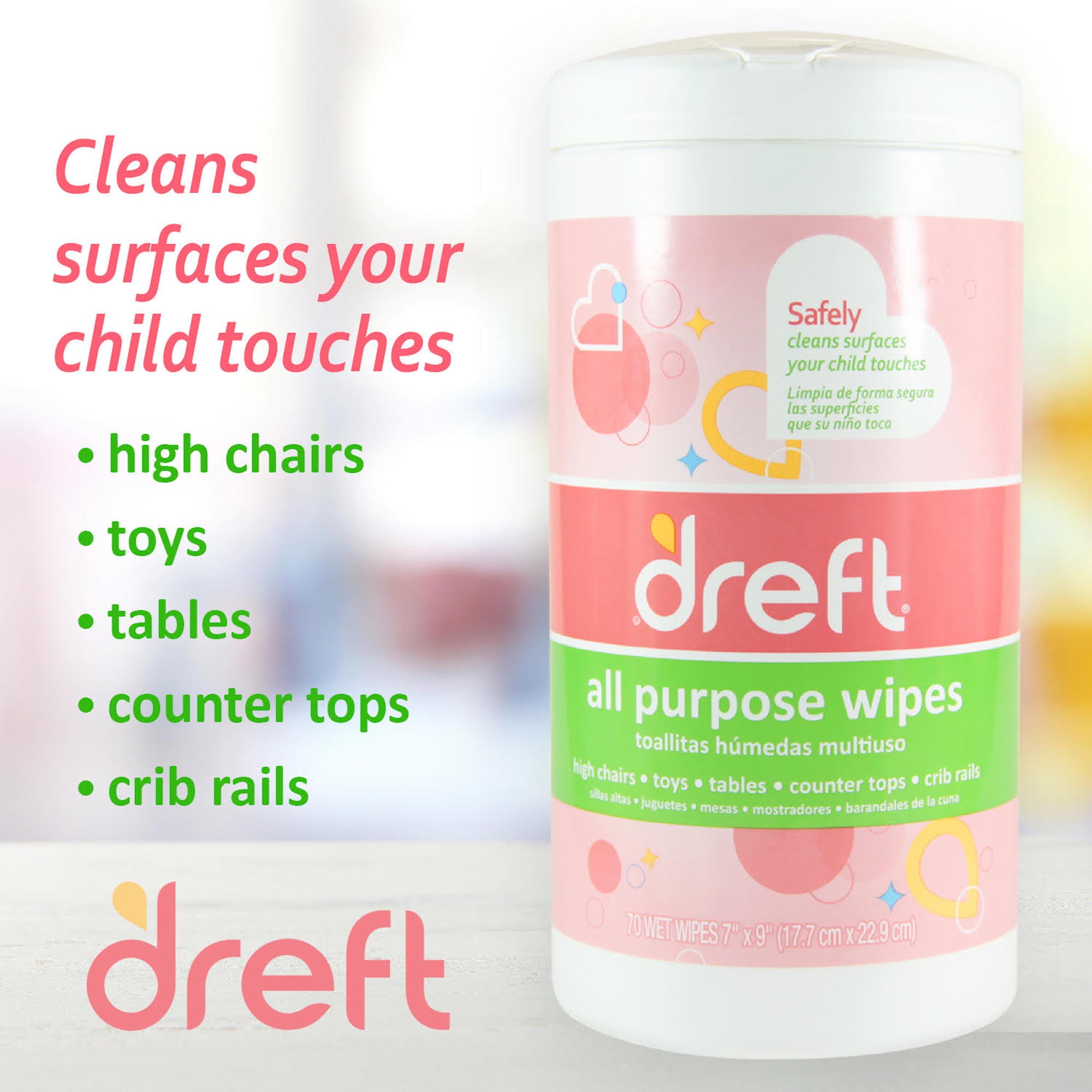 Dreft All Purpose Cleaning Wipes Baby Essentials Surface Cleaning