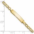 thumbnail image 3 of 10K Yellow Gold Semi-Solid Curb Link Id Bracelet (6 X 4.17) Made In United States 10dcid138-6, 3 of 5