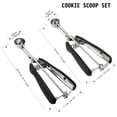 thumbnail image 2 of Small Cookie Scoop Set - Include TSP Cookie Dough Scoops Ice Cream Scoopers Stainless Steel Cookies Scoops for Baking Good Soft Grips Quick Trigger Release, 2 of 9
