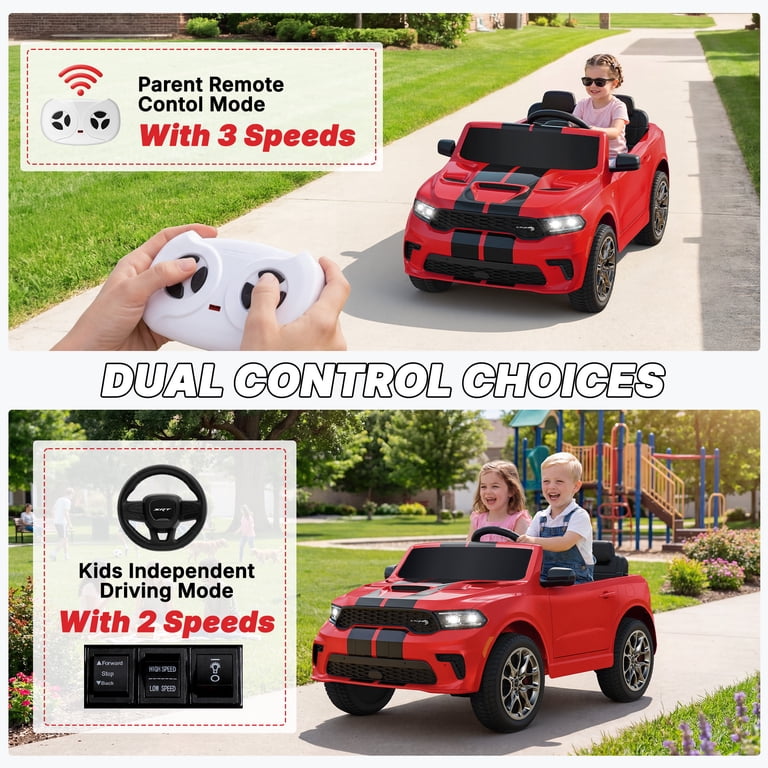 Dodge Kids Electric Ride-On Car, 12V Licensed Dodge Durango