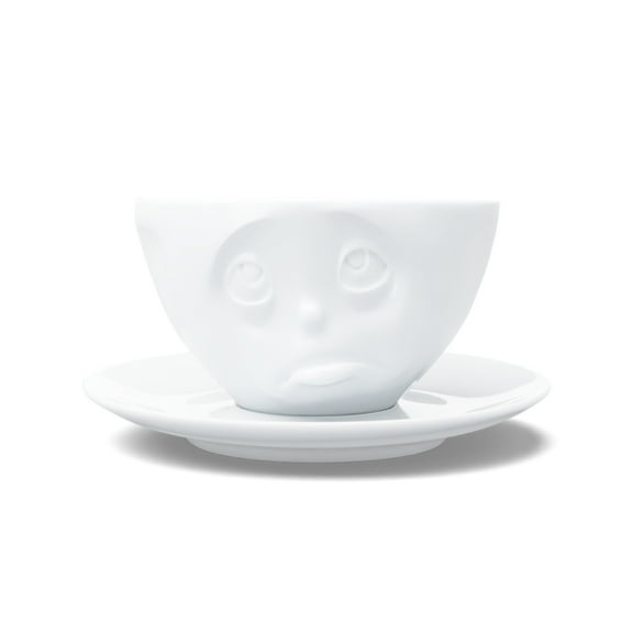 Coffee Cup with Saucer, Oh Please Face